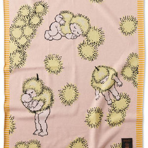 KIP & CO X MAY GIBBS - WATTLE BABY PINK COTTON KNITTED BLANKET